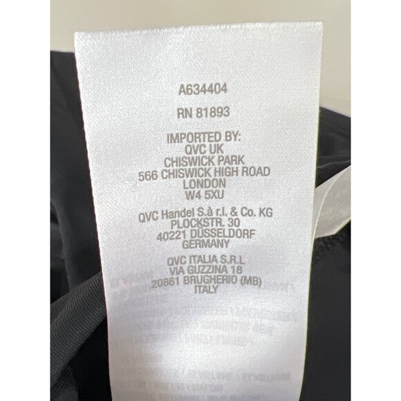 Denim and Co Beach Ruffle V Neck Tankini with Skort Bottom Black Womens Size 2 - Picture 6 of 7